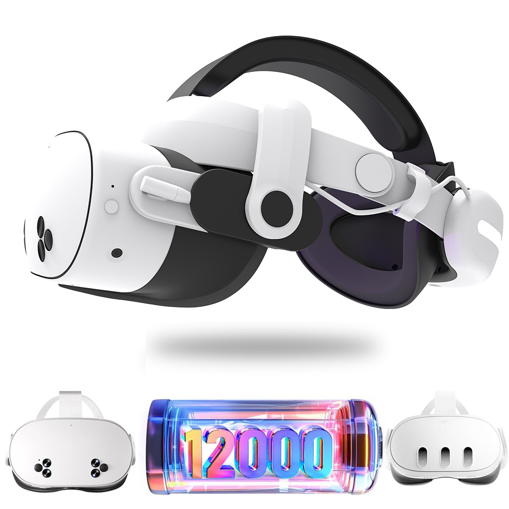 Gaming Accessories Headset - Voor Quest3S VR-headset 12000mAh Verstelbare oplaadhoofdband