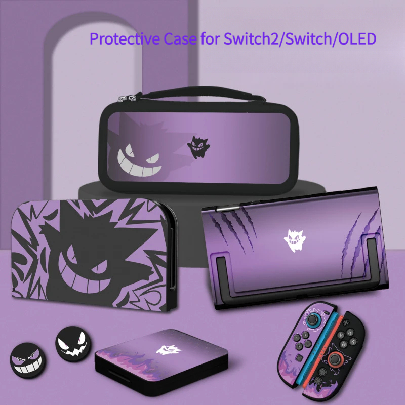 Controller Grip Cover - Anime Paarse Gengar Beschermhoes voor Nintendo