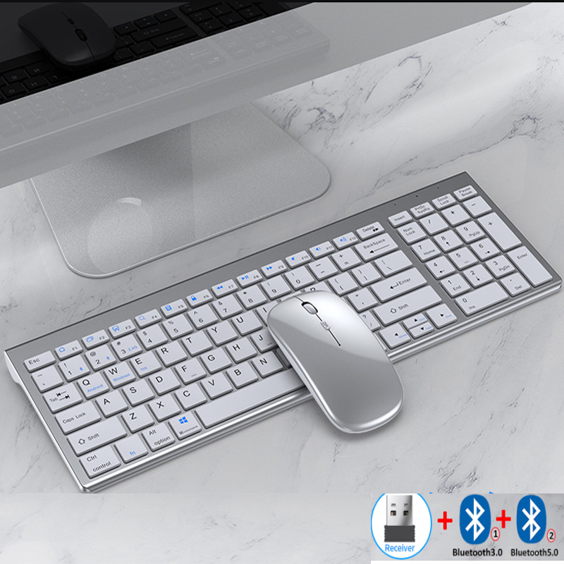 Gaming Accessories Combo - Jomaa Slanke oplaadbare Bluetooth-toetsenbord- en muisset