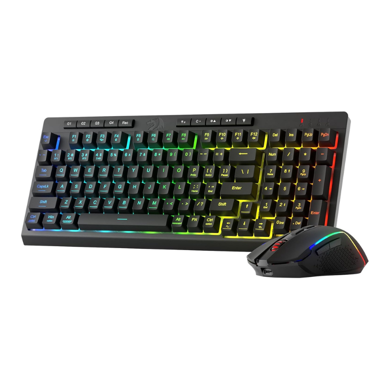 Gaming Accessories Combo - Redragon S142 Draadloos Gaming Toetsenbord en