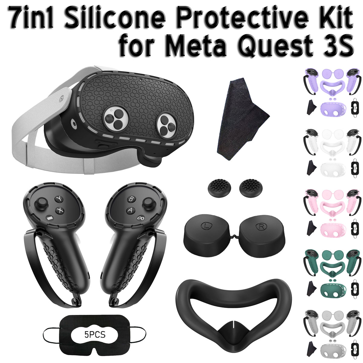 Controller Grip Cover - 7-in-1 siliconen beschermset voor Meta Quest