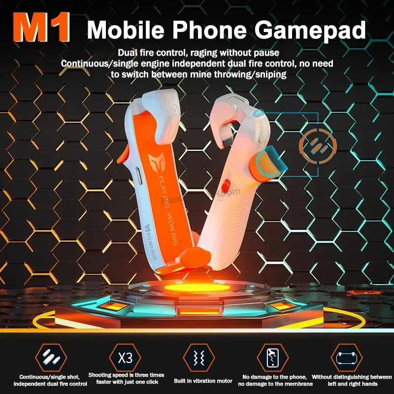 Gaming Accessories Ipad - M1 Mobiele schietgamingknoptrigger met vibratie voor