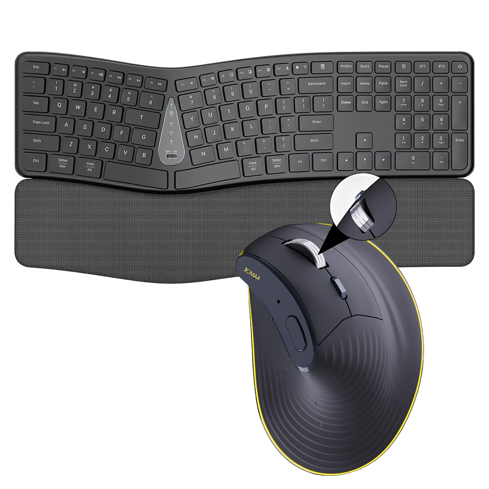 Gaming Accessories Combo - 2.4G draadloze toetsenbord-muiscombinatie, comfortabel natuurlijk typen,
