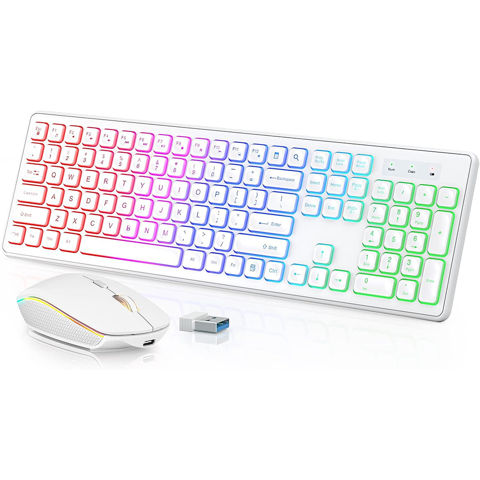 Gaming Accessories Combo - Draadloos toetsenbord en muis met achtergrondverlichting,