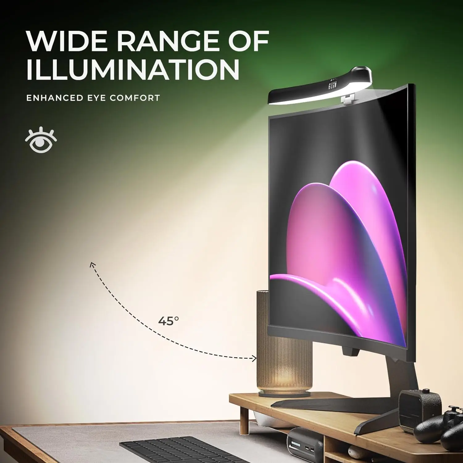 Monitorlichtbalk gebogen met R - Gaming Accessories Led recensie en prijs
