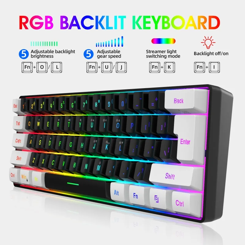 Toetsenbord en muis 60% comput - Gaming Accessories Combo recensie en prijs