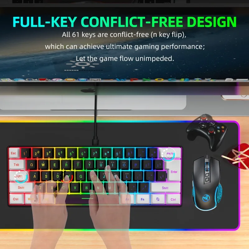 Toetsenbord en muis 60% comput - Gaming Accessories Combo recensie en prijs