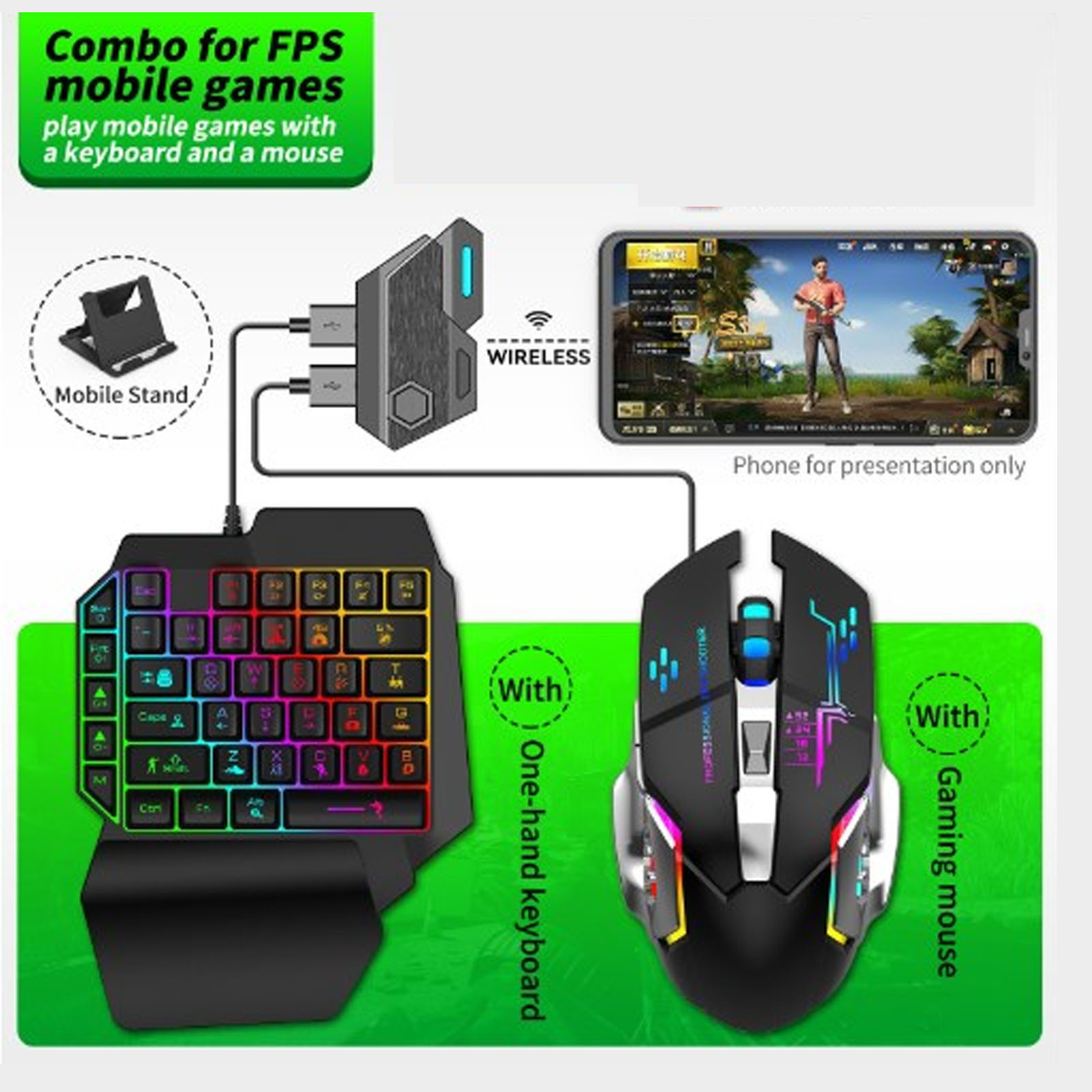 Toetsenbord-muis-converterset  - Gaming Accessories Combo recensie en prijs