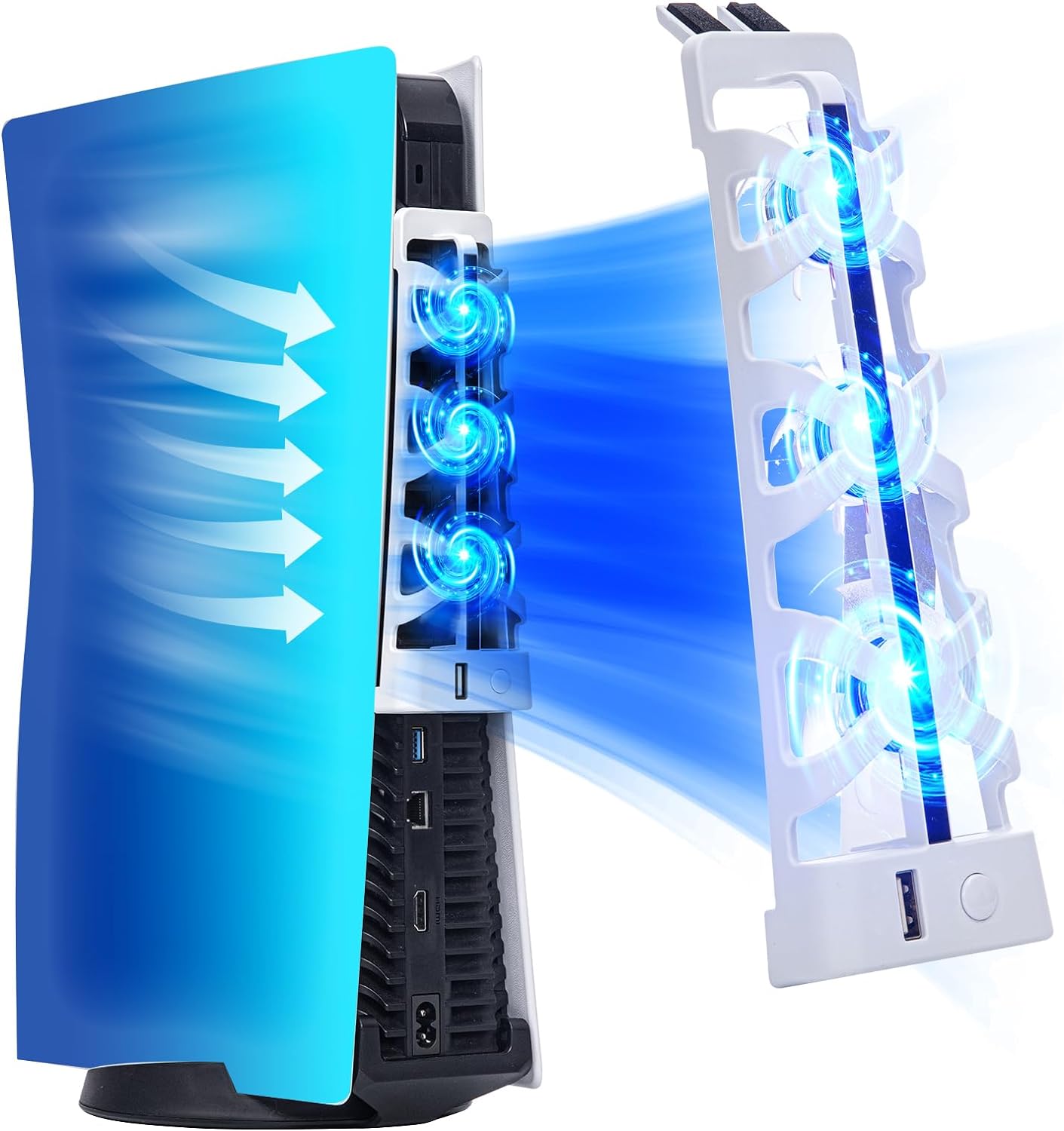 Voor PS5 Stille koelventilator - Gaming Accessories Led recensie en prijs